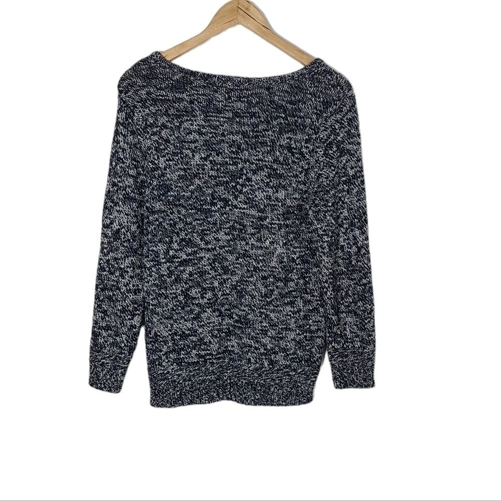 Rag & Bone Blue Chunky Knit Marled Wool Cashmere Blend Sweater Women's Size L - Picture 8 of 16